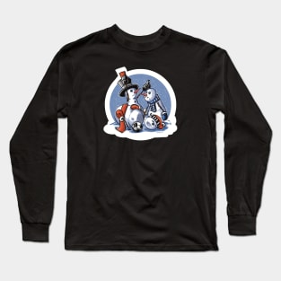 Snowman Red Card Long Sleeve T-Shirt